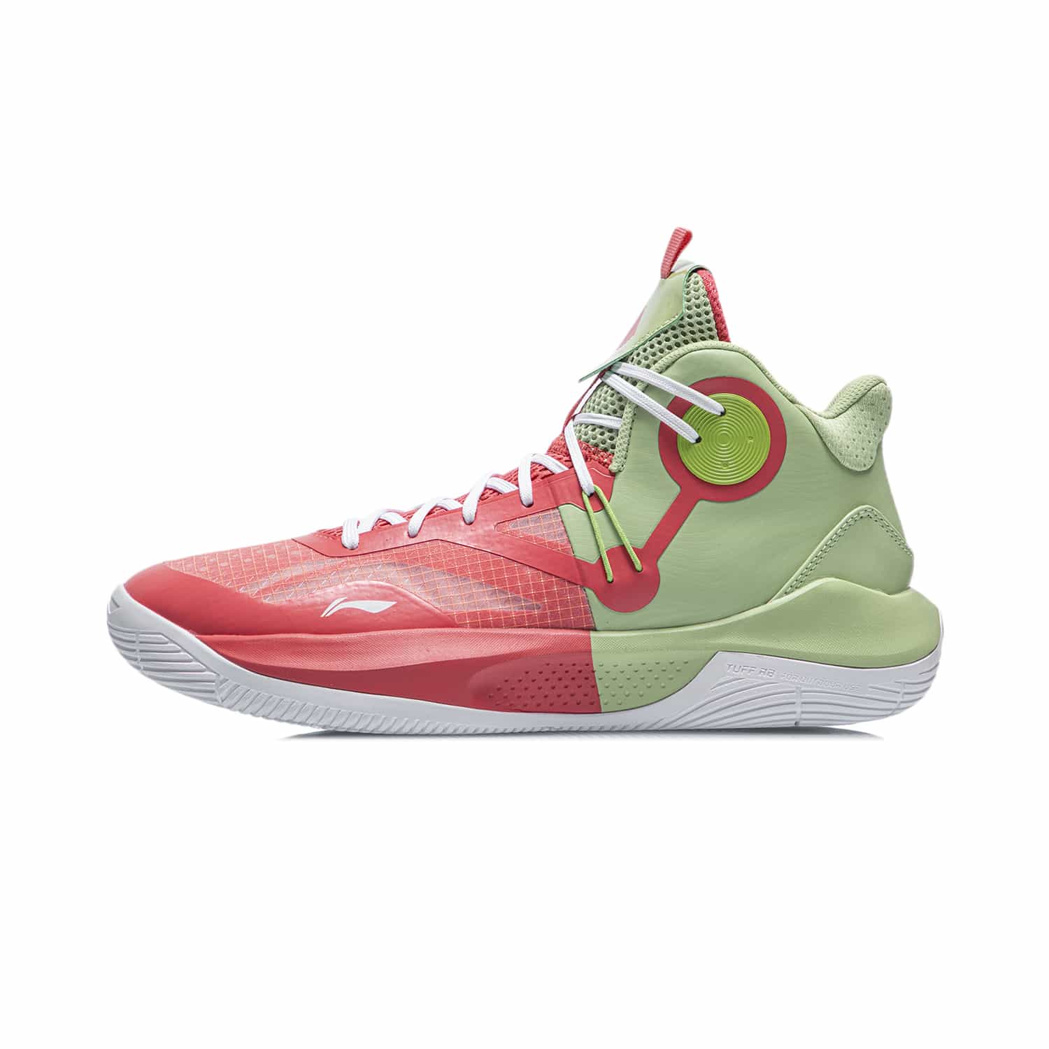 音速IX Team 中筒實戰籃球鞋 - 嫩果綠/亮橙紅